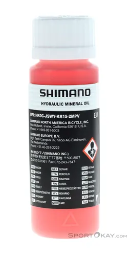 Shimano Mineralöl Bremsflüssigkeit - Hochwertige Bremsflüssigkeit für zuverlässige Bremsperformance. Ideal für den Einsatz in Fahrradbremsen und sorgt für ein sicheres Fahrerlebnis.