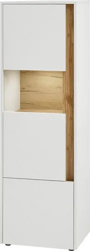 Vitrine "City/Giron" in Weiß, Höhe ca. 155 cm - Stilvolle INOSIGN Vitrine in Weiß, ideal zur Präsentation Ihrer Lieblingsstücke und mit kompakten Maßen für jeden Raum.