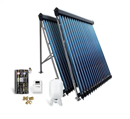 Röhrenkollektor Solarpaket HP30-2 - 9,78 m² - Solarthermieanlage mit 30 Heatpipe-Vakuumröhren für effiziente Heizungsunterstützung. Sichern Sie sich bis zu 70 % staatliche Förderung! Ideal für nachhaltige Energiegewinnung.