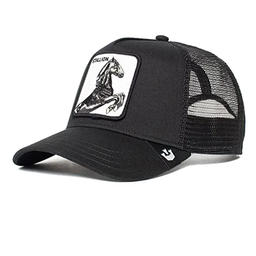 GOORIN Bros. The Stallion Trucker Cap - Klassische Trucker Cap mit tierischem Patchdesign, ideal für Tierliebhaber und Fashion-Enthusiasten. Hochwertige Baumwoll-Polyester-Mischung für optimalen Tragekomfort.