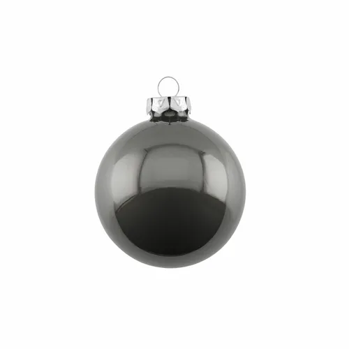 Gift Company Christbaumkugel Opal Weihnachtskugel Baumschmuck Dunkelgrau Ø 8 cm