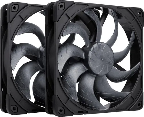 Noctua NF-A14x25 G2 PWM Sx2-PP chromax.black - 140mm Gehäuselüfter im Doppelpack - Leistungsstarker 140mm Gehäuselüfter mit optimierter Luftzirkulation, leise im Betrieb und ideal für effiziente Kühlung in Computersystemen.