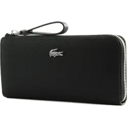LACOSTE Daily Lifestyle Slim Zip Wallet Noir - Elegante Geldbörse mit RFID-Schutz - LACOSTE Geldbörse im Slim-Format mit 8 Kreditkartenfächern und RFID-Blocker. Maße: 19 x 9,5 x 2,5 cm. Ideal für stilbewusste Organisation Ihrer Finanzen im Alltag.