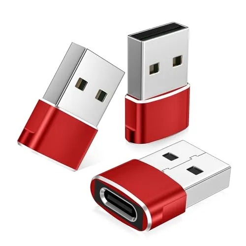 Basesailor USB auf USB C Adapter 3Pack,USBC Buchse auf USBA Stecker,Typ C auf A Ladekabel Adapter für iPhone 17 16 15 14 13 Mini Pro Max,Airpods iPad 8 9 Air 4 5,Samsung Galaxy Note 20 S20 FE Plus,S21
