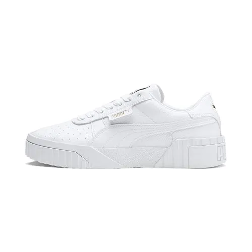 PUMA Damen Cali Wn's Turnschuhe - Puma White, 41 EU - Damen-Sneaker aus hochwertigem Leder mit Gummi-Zwischensohle für optimalen Komfort und Halt, ideal für den täglichen Gebrauch.