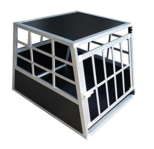 Merschbrock Trade GmbH Hundetransportbox S für Auto - Autotransportbox für Hunde, ideal für Reisen, mit den Maßen L 69 x B 54 x H 50 cm, sicher und komfortabel für Ihren Vierbeiner.