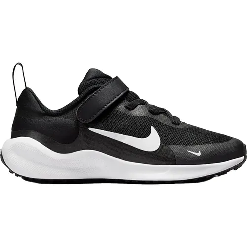 Nike Revolution 7 Kinder Laufschuhe - schwarz - Leichte, atmungsaktive Kinder-Laufschuhe für ganztägigen Spielspaß, aus 20 % recyceltem Material und ideal für Training und Freizeit.