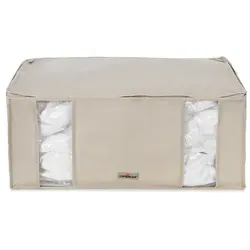 Compactor Vakuumbeutel Größe XXL - Beige - Vakuum-Platzsparer für Bettdecken, Kissen und Kleidung. Spart bis zu 75 % Platz durch Staubsaugerkompression und schützt Textilien luftdicht vor Feuchtigkeit und Staub.