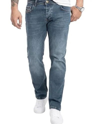 Rock Creek Herren Jeans Regular Fit Stretch Jeans - Modell RC-2275 - Hochwertige Herrenjeans im Regular Fit mit Stretch für optimalen Tragekomfort. Stonewashed Finish sorgt für einen lässigen Look. Erhältlich in verschiedenen Größen von W32 bis W44.