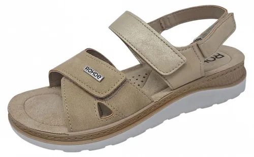 Rohde BAVIERA Riemchensandale - Bequemer Sommerschuh mit Softfußbett - Wanderschuhe mit Klettverschluss und 3,5 cm Keilabsatz für optimalen Tragekomfort, perfekt für warme Tage.