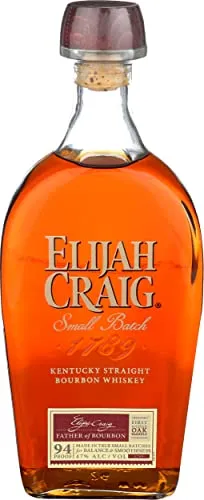 Elijah Craig Small Batch Bourbon - 94 Proof - Whisky aus Kentucky, bekannt für seine exquisite Geschmeidigkeit und die besondere Fassreifung, die den Geschmack intensiviert. Ideal für Bourbon-Liebhaber.
