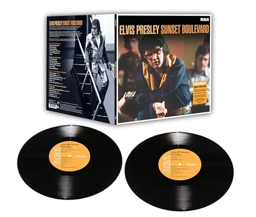 Elvis Presley Sunset Boulevard Vinyl 12" Album - PRESALE - Schallplatte, 2 Scheiben, mit dem neuen Hit 'Sunset Boulevard' von Elvis Presley, erhältlich ab 01.08.2025. Ein Muss für Rock and Roll Fans!