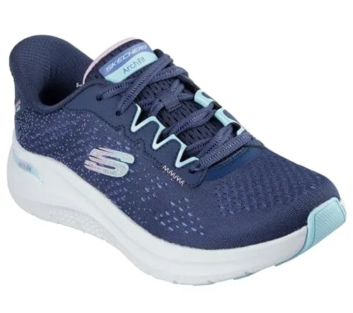 Skechers Arch Fit 2.0 Fresh Pace Damen Sneaker - Bequeme Sneaker für Damen in Marineblau, mit innovativer Arch Fit Technologie für optimalen Fußkomfort beim Sport oder im Alltag.