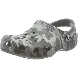 Crocs Classic Printed Camo Clog Sandalen Slate Grey/Multi 39-40 - Grau - 39-40