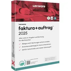 Lexware Faktura+Auftrag 2025 - Effiziente Rechnungssoftware - Office-Software für modernes Rechnungswesen, ideal für KMUs. Erstellen Sie Angebote, Rechnungen und verwalten Sie Kunden effizient – alles aus einer Hand.