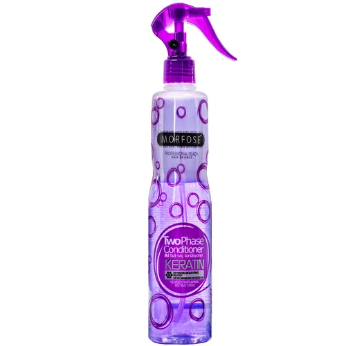 Morfose Keratin Zwei-Phasen Conditioner 400ml - Leave-In Pflege für geschädigtes Haar, repariert und stärkt die Haare mit wertvollem Keratin für ein gesundes, glänzendes Aussehen.