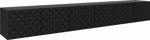 MEBLINI TV-Schrank CALIO 300cm - Moderner Fernsehschrank im Industrial-Stil - Stylischer CALIO TV-Schrank für modernes und industrielles Wohnen. Mit praktischen Regalen und Platz für Fernseher, bietet er Funktionalität und elegantes Design in einem.
