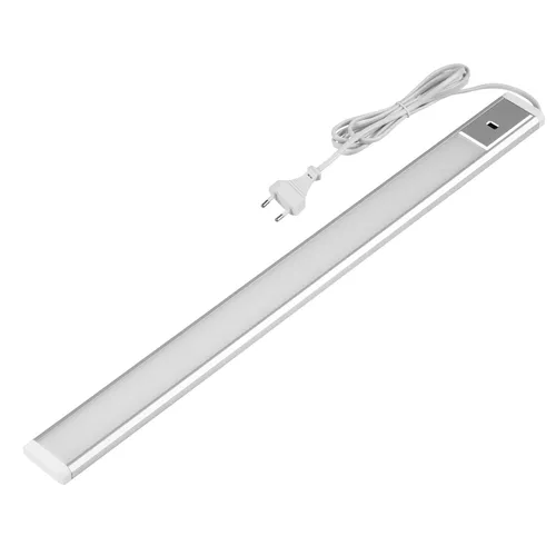 REV LED-Unterbauleuchte Alu 10W, warmweiß, 800lm, mit Sensor - Elegante LED-Unterbauleuchte aus Aluminium mit integriertem Sensor für berührungsloses Schalten und Dimmen. Ideal für Küchen und Regale, sorgt für eine angenehme Atmosphäre mit effizienter Lichtleistung.