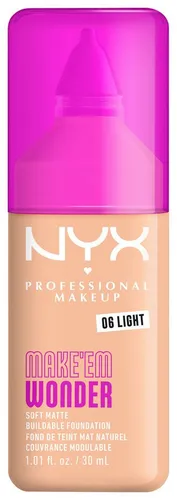 NYX PROFESSIONAL MAKEUP Foundation MAKE 'EM WONDER FOUNDATION, perfekter No-Makeup-Makeup-Look bis zum Full Glam
