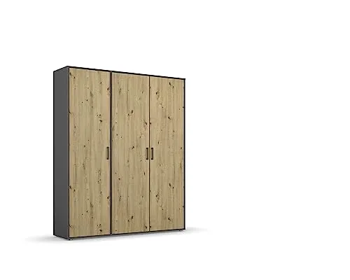 rauch Kleiderschrank VOYAGER Otto´s Choice - Kleiderschrank in Graumetallic/Eiche Artisan, TOPSELLER mit viel Stauraum und variablen Einlegeböden – ideal für dein Schlafzimmer. Made in Germany, erhältlich in 3 Ausstattungen.