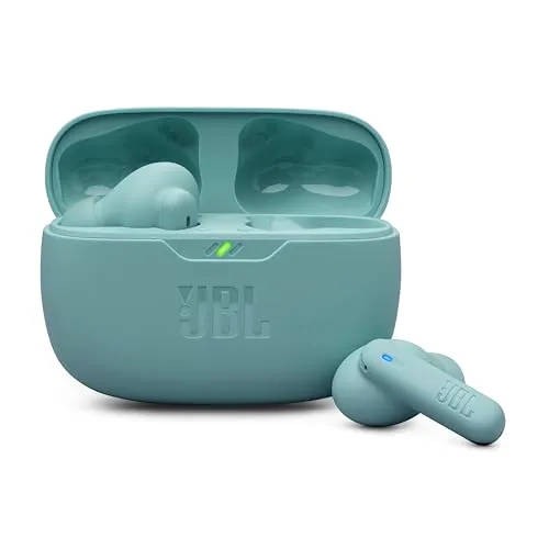 JBL Wave Beam 2 In-ear Kopfhörer Bluetooth Blau - Kopfhörer mit JBL Pure Bass Sound und aktivem Noise-Cancelling für klaren Sound bei Anrufen. Bis zu 40 Stunden Wiedergabe und wasser- sowie staubresistent für perfekten Musikgenuss überall.