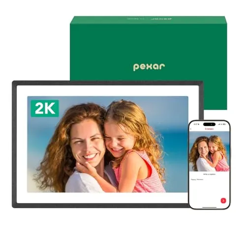 pexar by Lexar 2K Digitaler Bilderrahmen - Digitale Bilderrahmen für emotionale Momente: Der 11'' Wi-Fi Bilderrahmen mit 32GB speichert über 40.000 Fotos und ermöglicht einfaches Teilen über die Frameo App - das perfekte Geschenk für jeden Anlass.