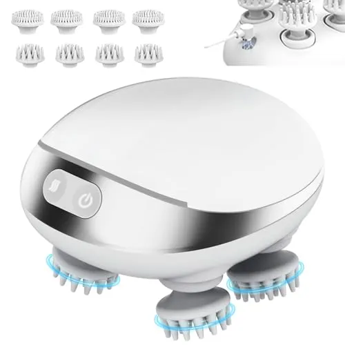 MOUNTRAX Kopfmassagegerät Elektrisch, Scalp Head Massager, Kopfhaut Massagegerät IPX7 Wasserdicht, Kopfmassagegerät zur Entspannung, Tiefenreinigung von Kopfhaut, Geburtstagsgeschenk Geschenke