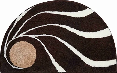 Grund Badteppich Colani 18 - Rutschfester Komfort - Badteppich in Braun, rechteckig 50x80 cm, aus hochwertigem Textil. Hergestellt in Europa und Oeko-Tex® Standard 100 zertifiziert für höchste Qualität.