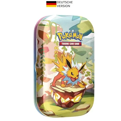 AMIGO Sammelkarte Pokemon Prismatische Entwicklungen Mini Tin - DEUTSCH - Sammelkarten für Sammler, inklusive exklusiver Mini Tin mit besonderen Pokemon-Entwicklungen, ideal für Fans ab 6 Jahren.
