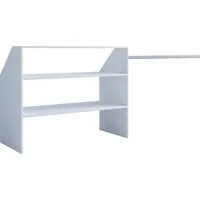 VCM Regal Dacho (Dachschrägenregal, Weiß) - Regal für Dachschrägen mit hochwertigem Metallbeschlägen, variabel ausziehbarer Kleiderstange und offenen Fächern für optimalen Stauraum.