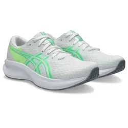 ASICS Patriot 14 Neutralschuh Damen – Weiß/Grün, Größe 40 - Leichter Neutralschuh für Jogging und Alltag. Mit GEL-Dämpfung für optimalen Komfort und atmungsaktivem Obermaterial für ein frisches Fußklima. Ideal für Training und entspannte Runs.