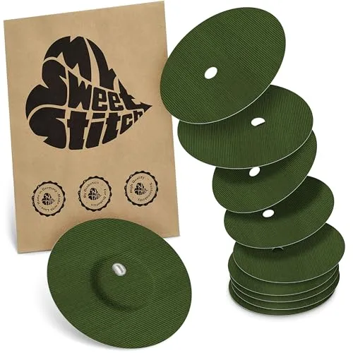 MySweetStitch - FreeStyle Libre 3/3 Plus Overpatch 10x Fixierplaster rund, extra starker Halt um den Sensor, wasserfest & hautfreundlich, hypoallergen, Made in Germany, Olive