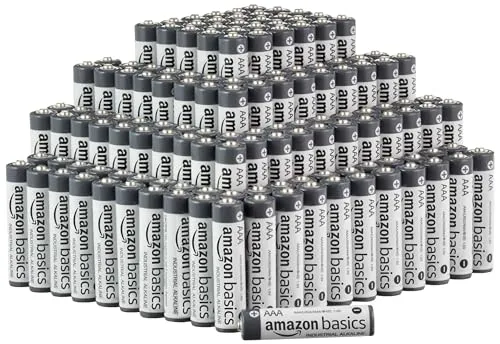 Amazon Basics AAA-Alkali-Batterien, Industriequalität, 1,5 V, 5 Jahre lagerfähig, 200 Stück