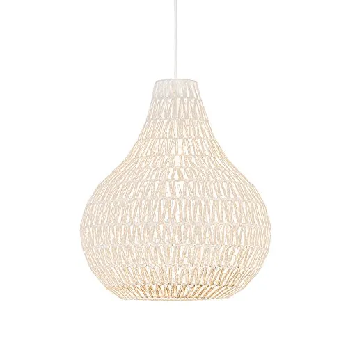 Qazqa Design Skandinavische Hängelampe - Lina Drop 45 cm - Stilvolle Pendelleuchte für Wohnzimmer und Schlafzimmer, dimmbar mit E27 Fassung. Ideal für eine gemütliche Atmosphäre in jedem Raum.