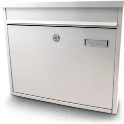 Wandbriefkasten BITUXX in Weiß - Sicherer Postkasten für Ihr Zuhause - Briefkasten für den privaten und kommerziellen Gebrauch, abschließbar mit 2 Schlüsseln, ideal für die sichere Aufbewahrung Ihrer Post.