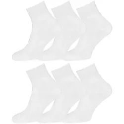 OCERA Diabetikersocken 6x Socken Kurzschaft Unisex für Diabetiker geeignet und ohne Gummibund weiß 39-42