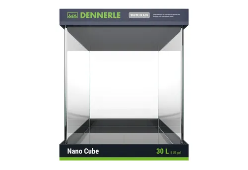 DENNERLE Nano Cube Aquarium White Glass 30L - Kompaktes 30L Aquarium mit modernem Design und klarem Weißglas für optimale Sicht. Ideal für kleine Räume, bringt es ein Stück Natur in Ihr Zuhause und setzt Ihre Aquarienbewohner perfekt in Szene.