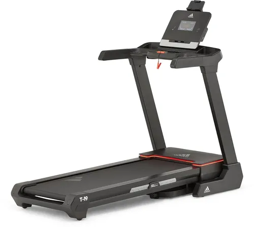 adidas Performance Laufband T-19 BT - Klappbar und bis 20 km/h - Laufband mit Bluetooth und App-Funktion, 24 Trainingsprogramme und Cushion Flex Shock Absorption für gelenkschonendes Training. Ideal für Fitness zuhause.