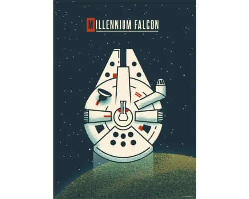 Poster Star Wars Geeky Millennium Falcon 50x70 cm
