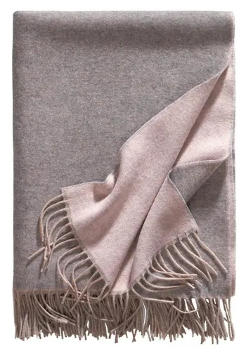Eagle Products Plaid Alassio 135 x 195 cm Grau/Rosa - Moderne Heimdecke in Grau/Rosa, ideal für gemütliche Abende. Aus 60% Kaschmir und 40% Schurwolle, sorgt für angenehme Wärme. Perfekt für alle Räume und stilvolle Akzente.