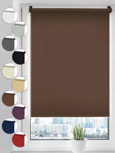 Sonello Verdunkelungsrollo Klemmfix ohne Bohren 105 x 100 Braun Verdunklungsrollo Fensterrollo Rollo Seitenzugrollo Klemmrollo für Fenster & Tür