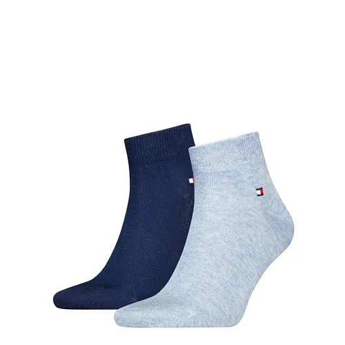 Tommy Hilfiger Herren Quarter Sock, Light Blue Melange, 43-46 EU