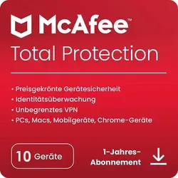 McAfee Total Protection, 10 Geräte - 1 Jahr, Download