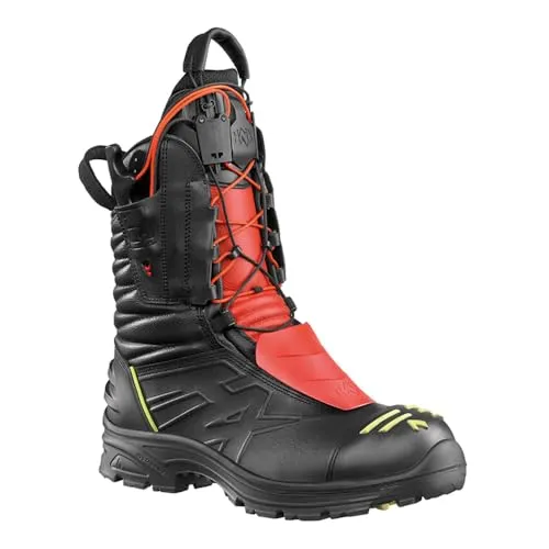 HAIX Fire Eagle 2.0 Pro Feuerwehrstiefel Schwarz UK 10.0 / EU 45 - Wasserdichter Feuerwehrstiefel mit GORE-TEX CROSSTECH für optimalen Schnittschutz und Komfort. Ideal für anspruchsvolle Einsätze, schützt vor Kettensägen und sorgt für trockene Füße.
