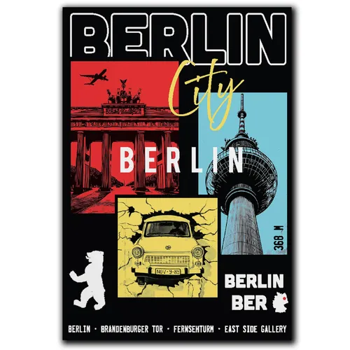 Berlin Souvenir Magnet, Kühlschrankmagnet