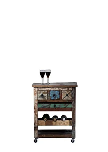 SIT-Möbel Riverboat Küchenwagen 78 x 48 x 85 cm - Bunt - Küchenwagen in buntem Design, ideal für mehr Stauraum und eine kreative Küchengestaltung.