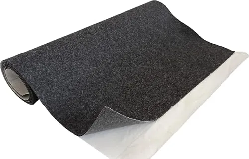 TAPHICEROS Selbstklebend Filzstoff, Graphite, 50cm x 150cm, Nadelfilz Superflex,Bespannstoff aus Filz,Meterware,Innenraumverkleidung Bezugsstoff Bastefilz für DIY Auto Box Liner
