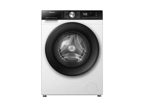 Hisense WF3S8043BW3 Waschmaschine, 8 kg, 1400 U/min - Waschmaschine mit Dampf-Funktion zur Bakterienreduktion und weniger Bügelaufwand, ideal für Allergiker. Energieeffizienzklasse A und 19 Programme für individuelle Bedürfnisse.