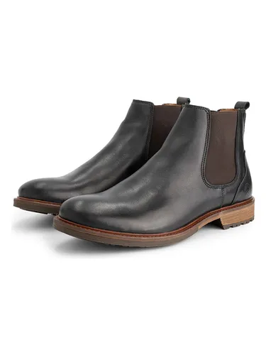 Travelin' Winslow Chelsea-Stiefel für Herren - Schwarz - Größe 46 - Elegante Chelsea-Stiefel aus 100 % echtem Leder, handgefertigt in Europa. Die bequeme Passform und die robuste Gummisohle bieten Stabilität für jedes Gelände.
