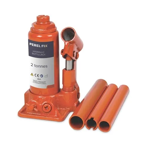 Perel Hydraulischer Wagenheber 2T - Akkus: Hydraulischer Wagenheber mit einer maximalen Belastung von 2 Tonnen, ideal für sicheres und einfaches Anheben von Fahrzeugen.